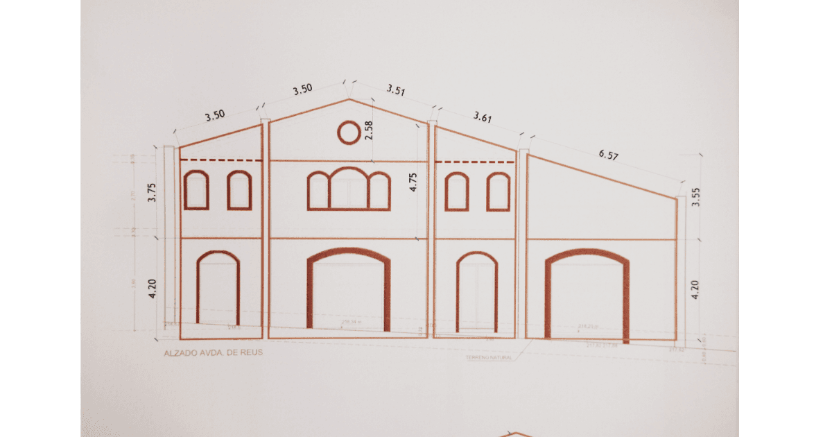 Elevation plan of the industrial production site